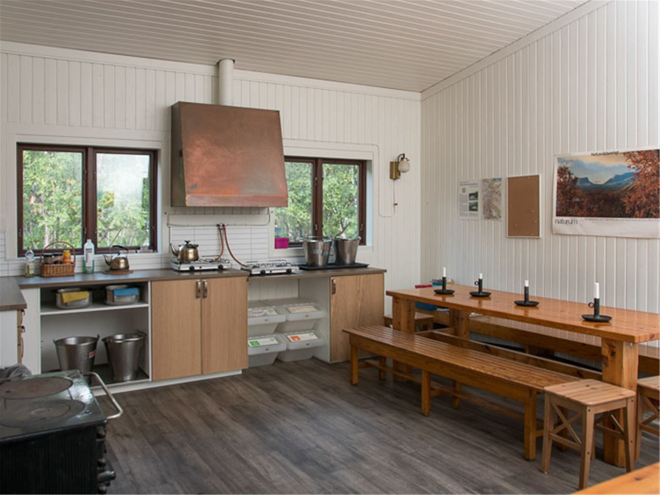 Küche der Schutzhütte Abiskojaure - Lappland - Schweden