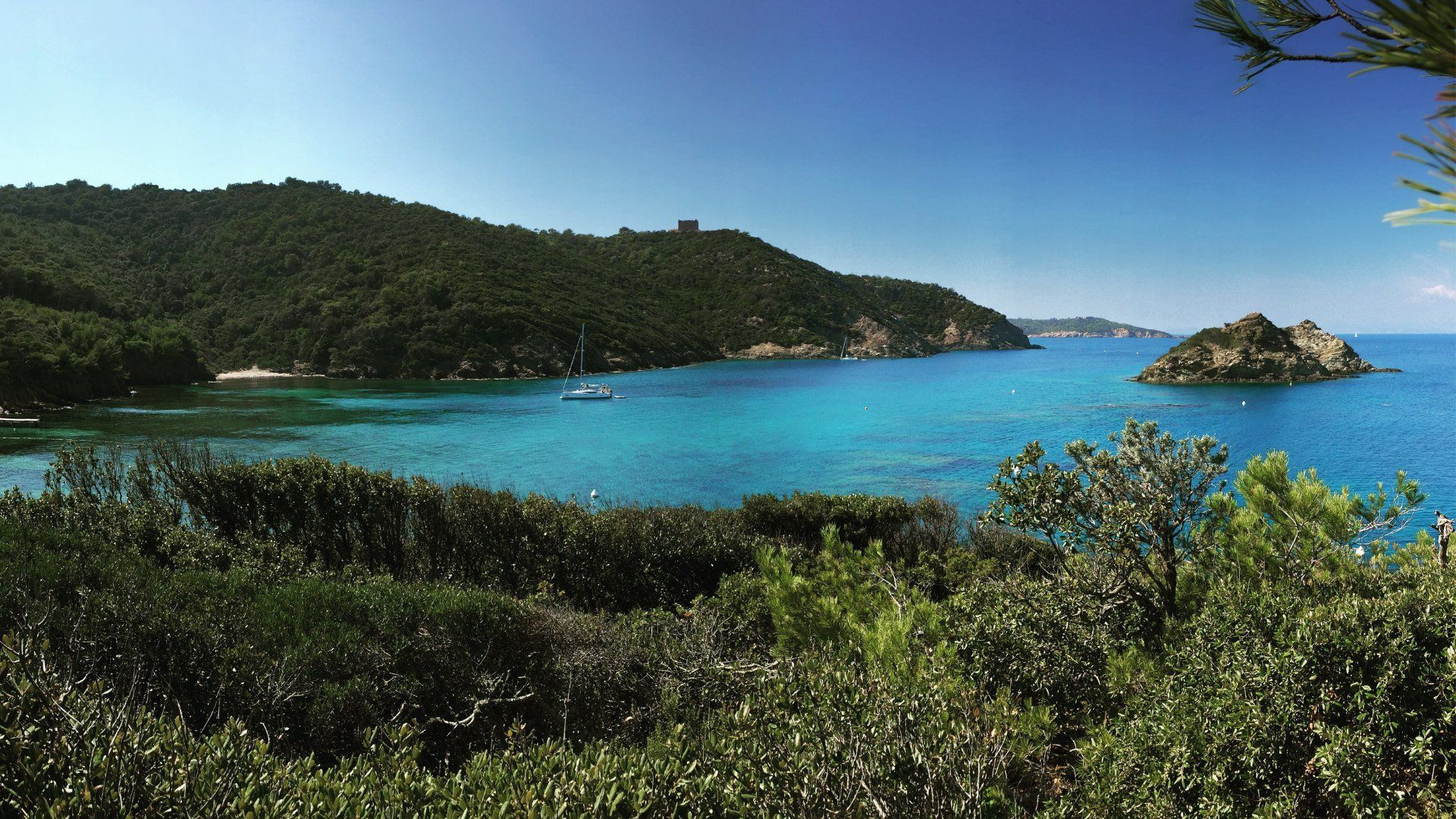 Bucht und kleine Insel bei Port-Cros - Var - Frankreich