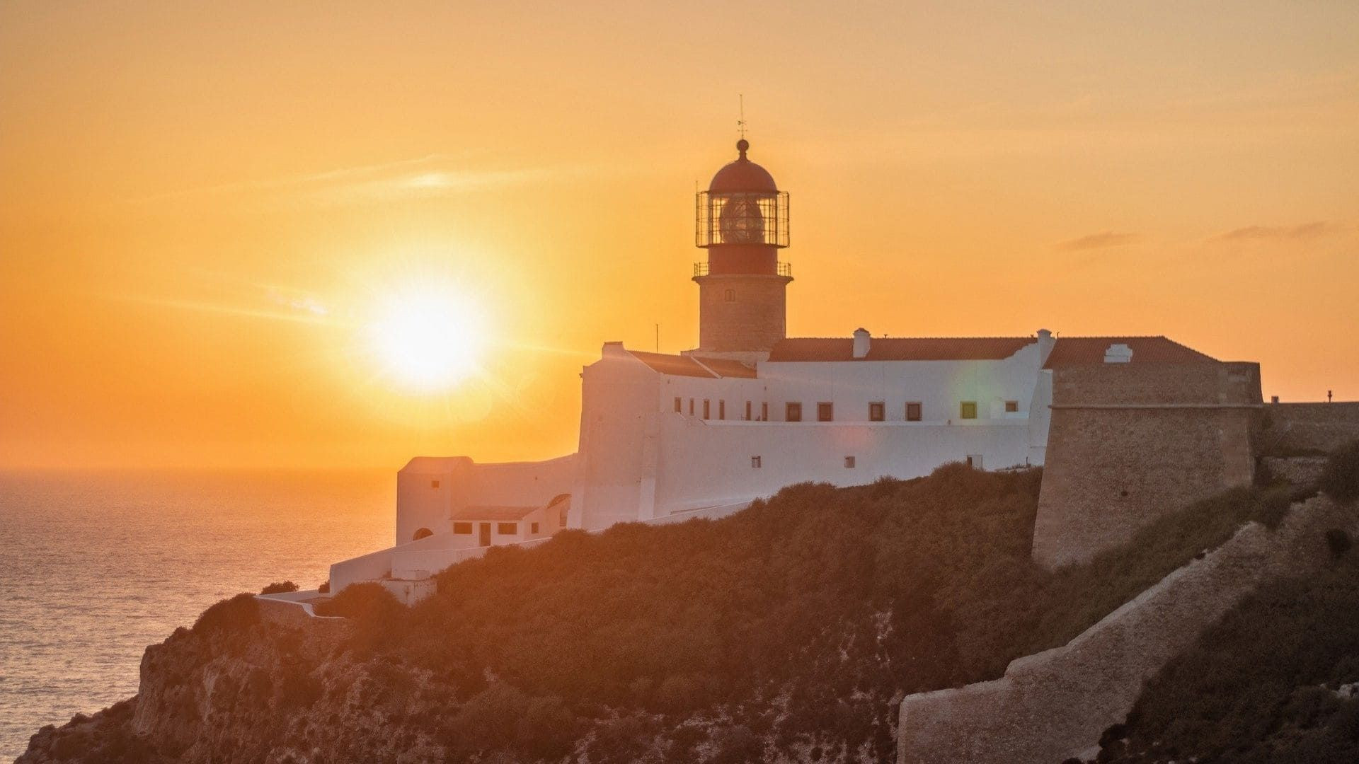 Leuchtturm Cabo de São Vicente bei Sonnenuntergang - Sagres - Portugal