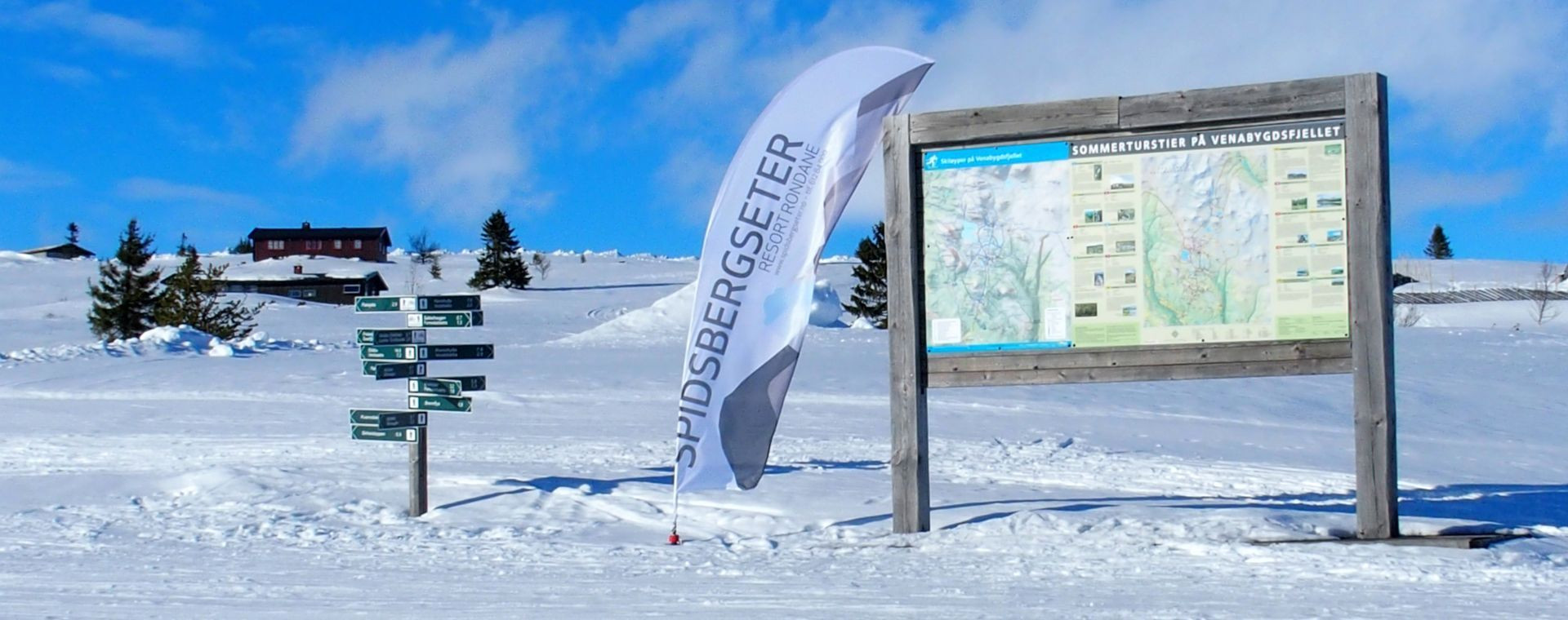 Départ des pistes de ski de fond à Spidsbergseter - Norvège