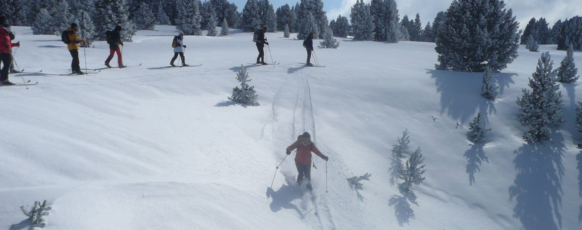 Nordisches Skifahren im verschneiten Wald - Herz des Vercors - Französische Alpen