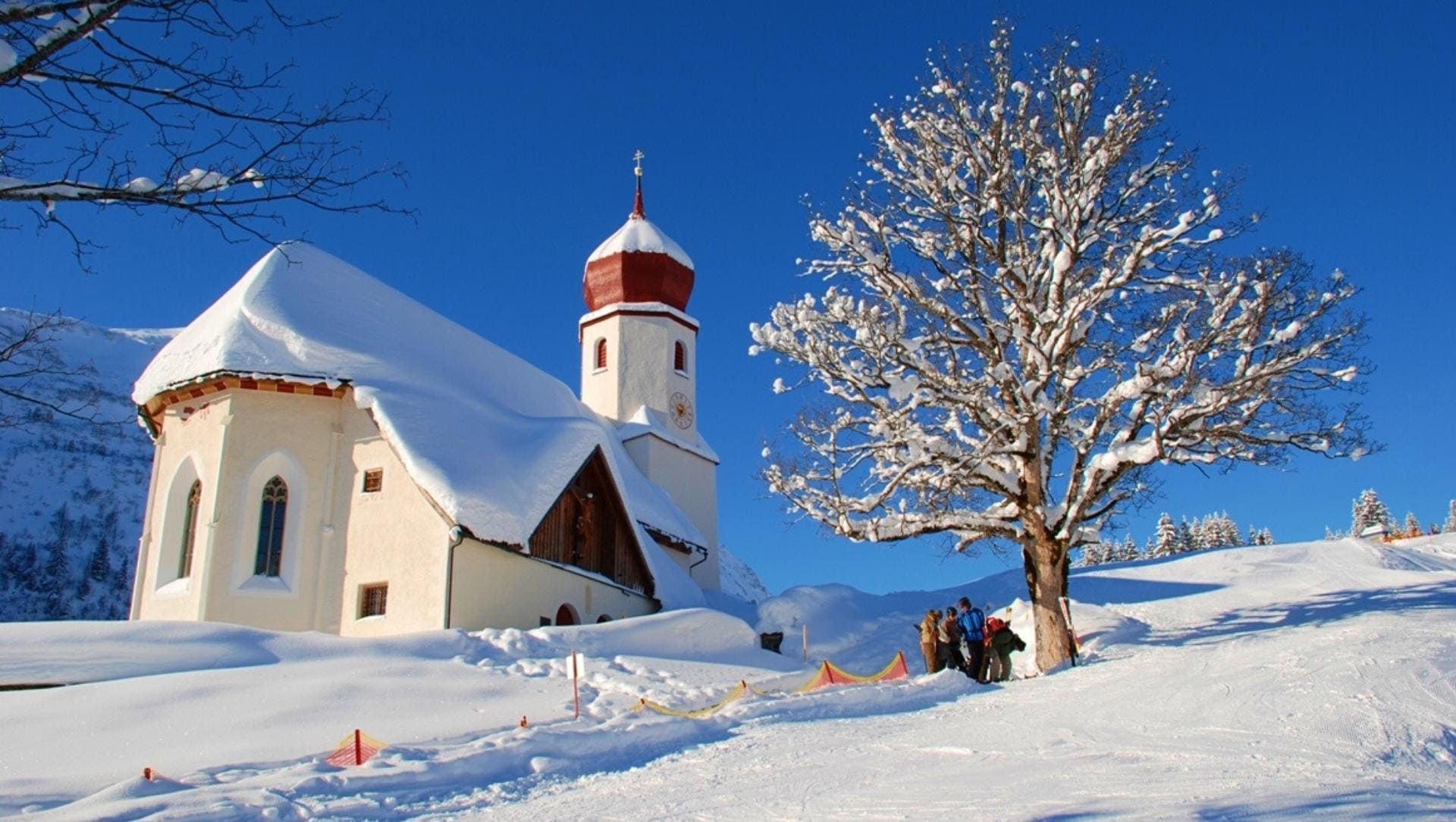 Dorfzentrum von Damüls - Österreich