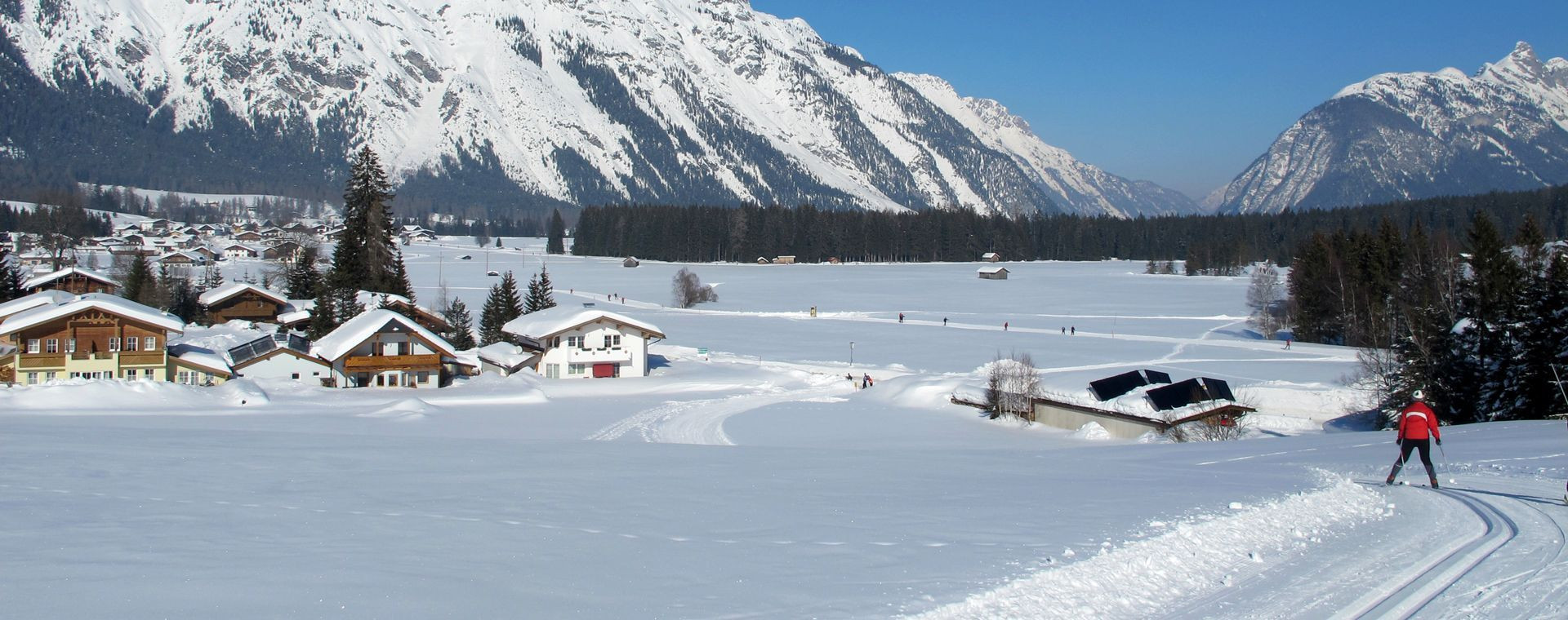 Verschneites Langlaufgebiet - Leutasch - Österreich