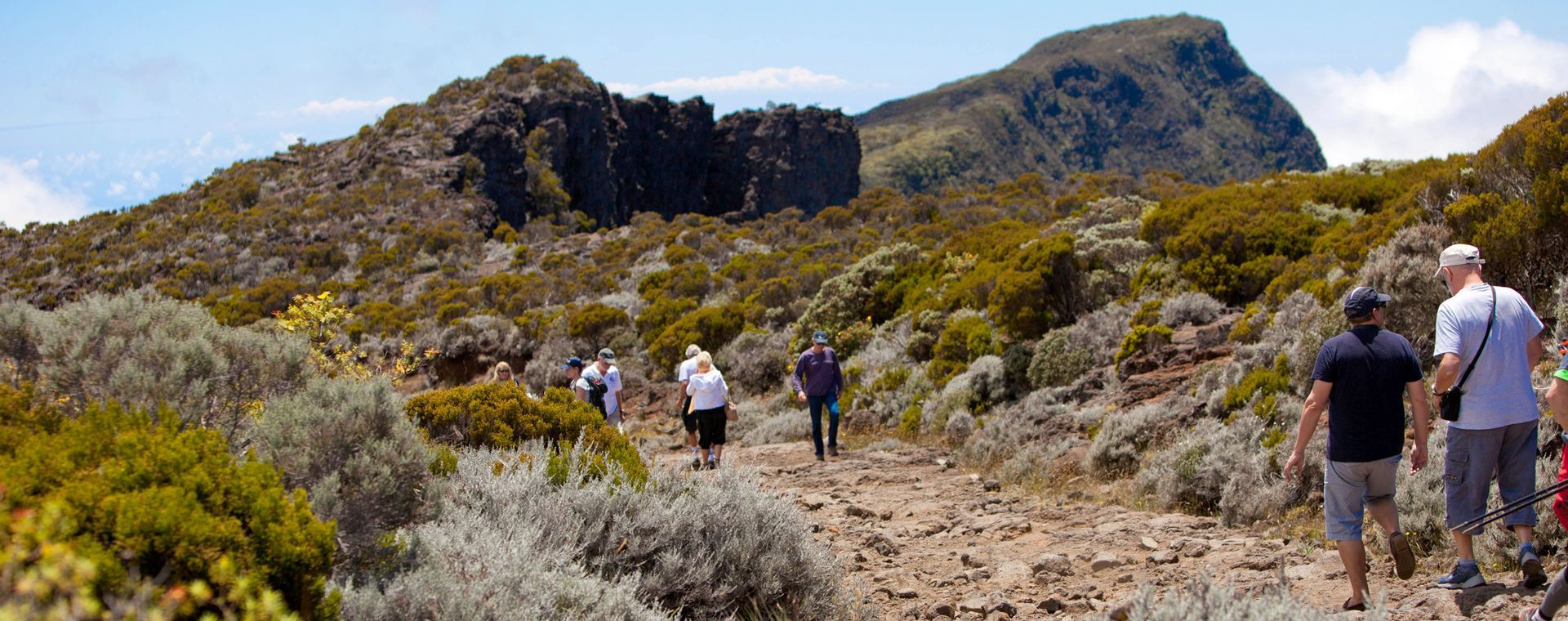 Wandergruppe nahe dem Piton de la Fournaise - Insel Réunion