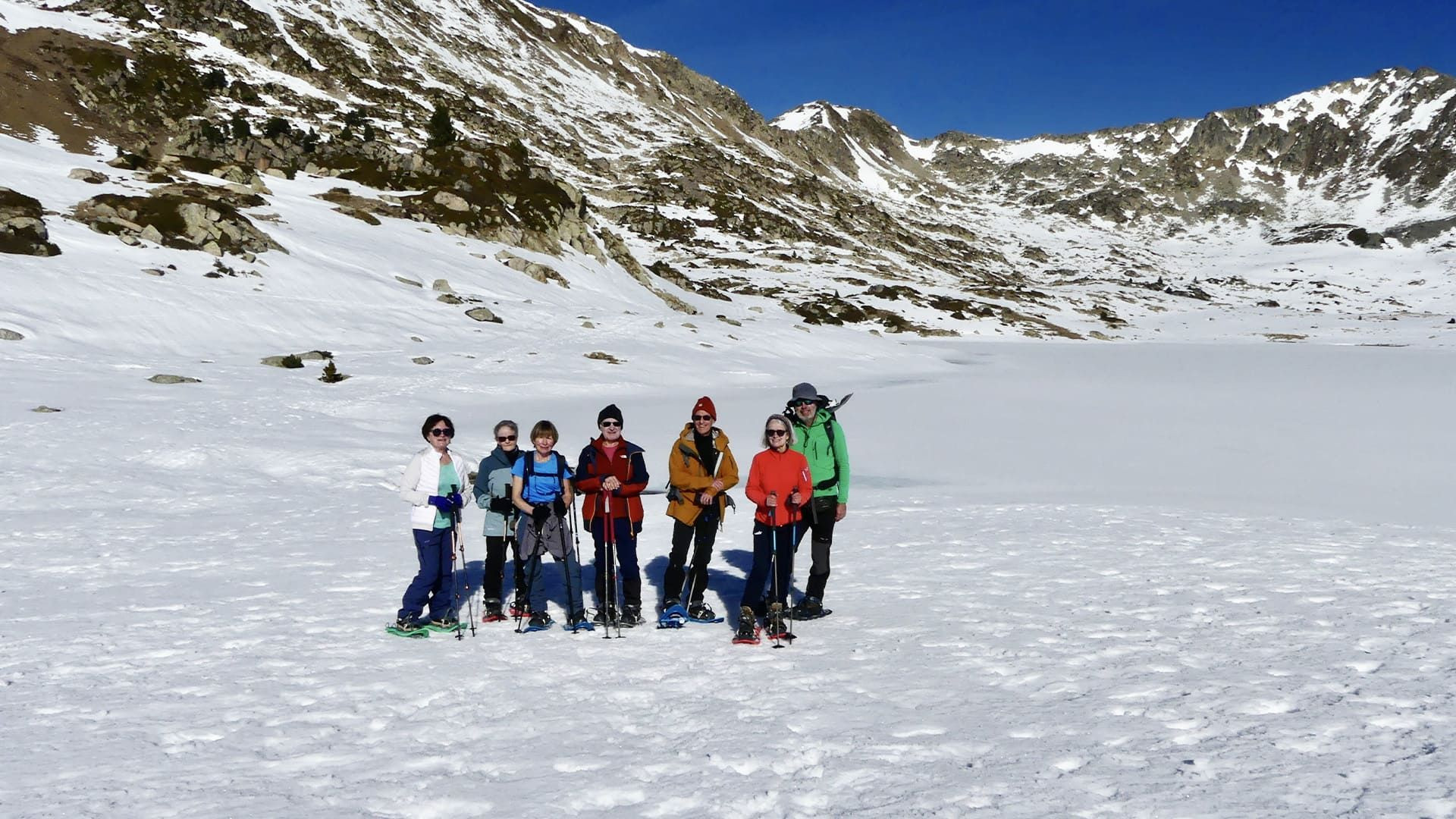 Schneeschuhgruppe in den Encantats - Spanien