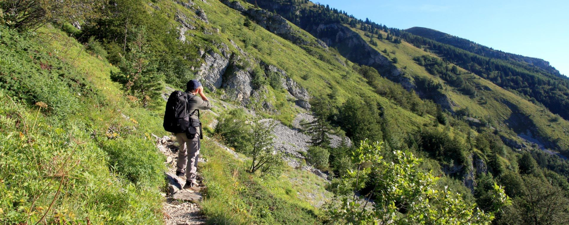 Wanderer auf dem Gobert-Weg - Vercors - Alpen - Frankreich
