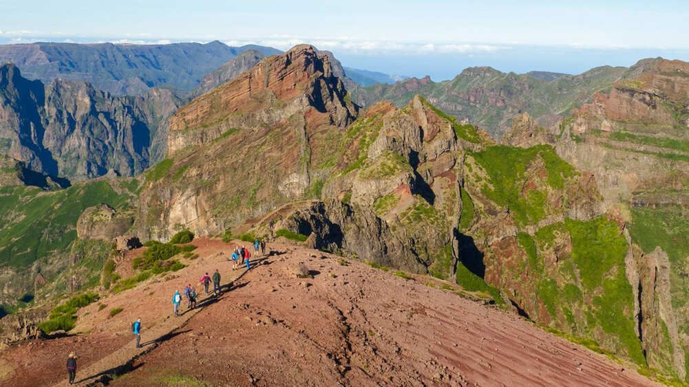 Wanderer am Pico do Arieiro - Madeira - Portugal