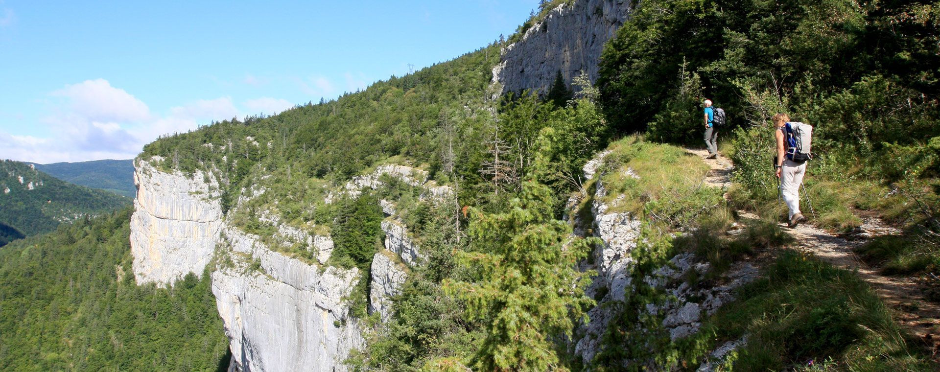 Wanderung auf dem aussichtsreichen Weg an der Bourne-Schlucht - Vercors - Frankreich