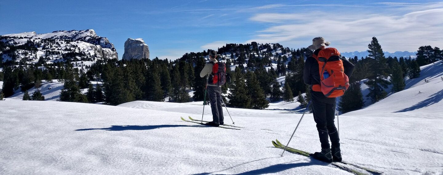 Nordische Skitour auf den Hochebenen - Vercors - Frankreich
