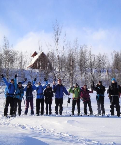 Tag 7 - Ankunft mit Skiern in Nikkaluokta auf dem Kungsleden in Schweden