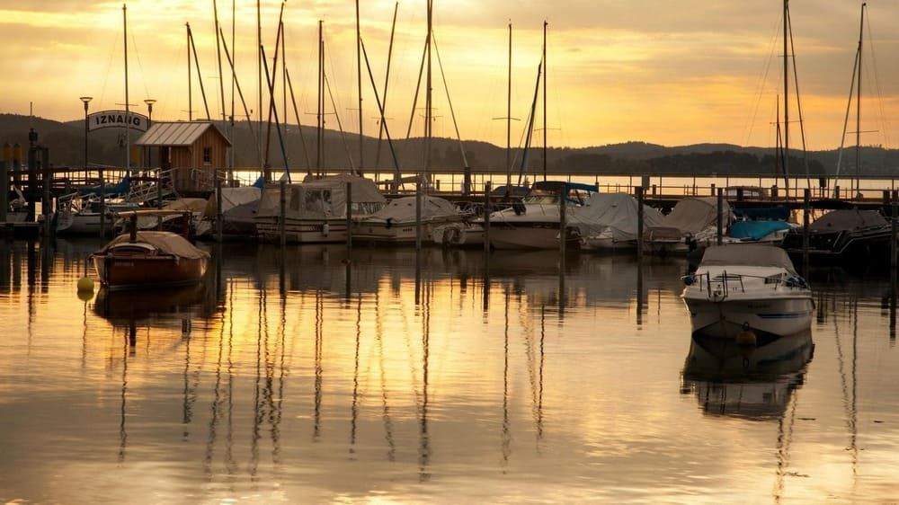 Yachthafen bei Sonnenuntergang - Bodensee - Deutschland