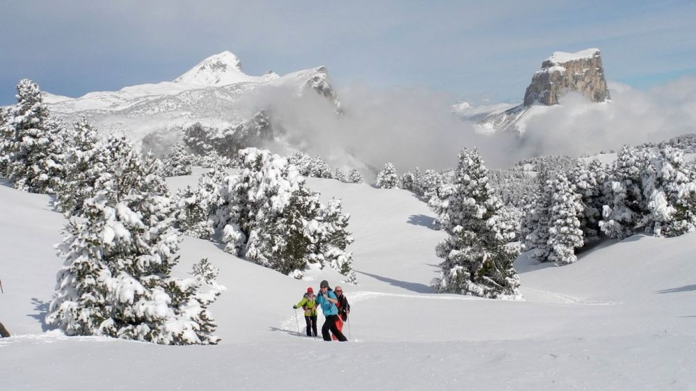 Nordisches Tourenskifahren auf den Graten des Vercors - Frankreich