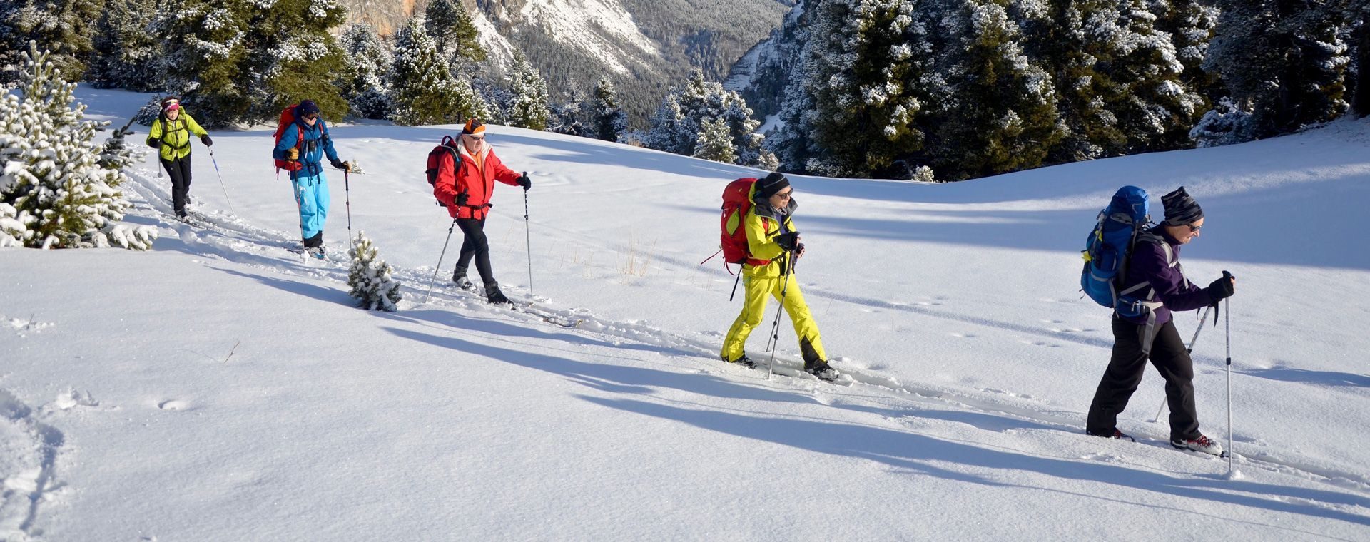Nordisches Tourenskifahren im Schnee - Vercors - Frankreich