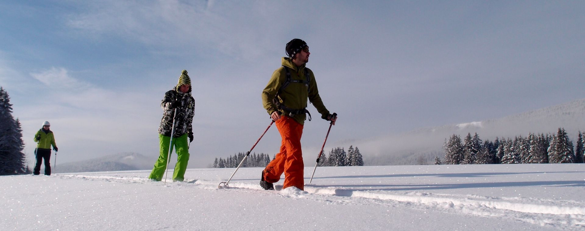 Schneeschuhwanderung im Schnee - Vercors - Frankreich