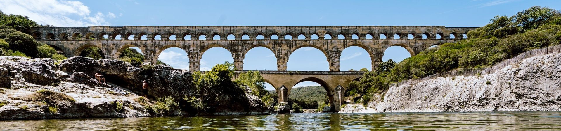 Römisches Aquädukt Pont du Gard über dem Gardon - Okzitanien - Frankreich