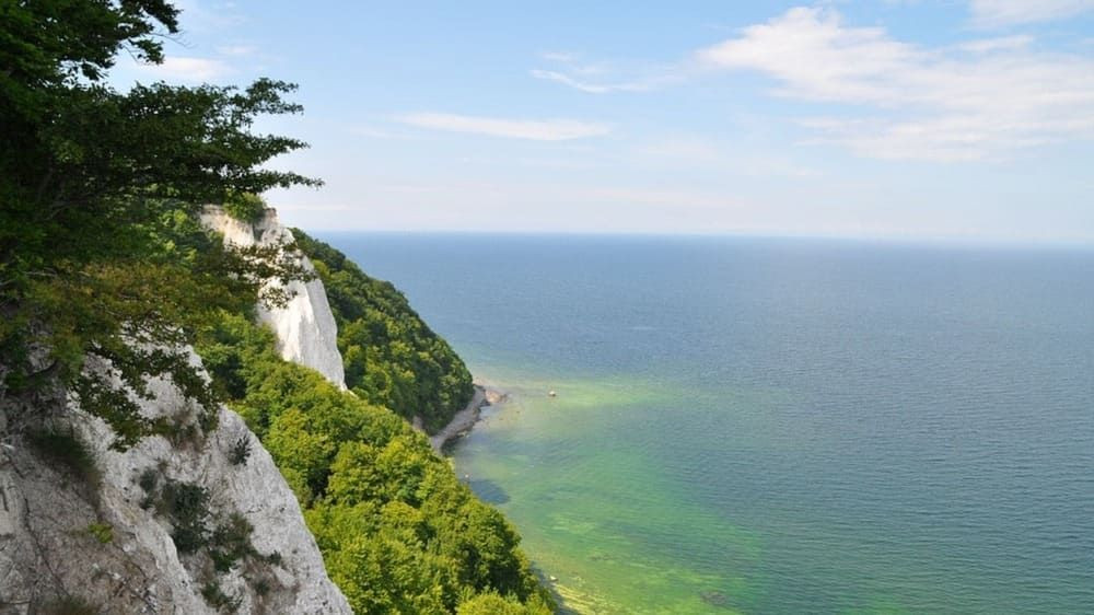 Bewaldete Kreidefelsen über dem Meer - Insel Rügen - Ostsee - Deutschland