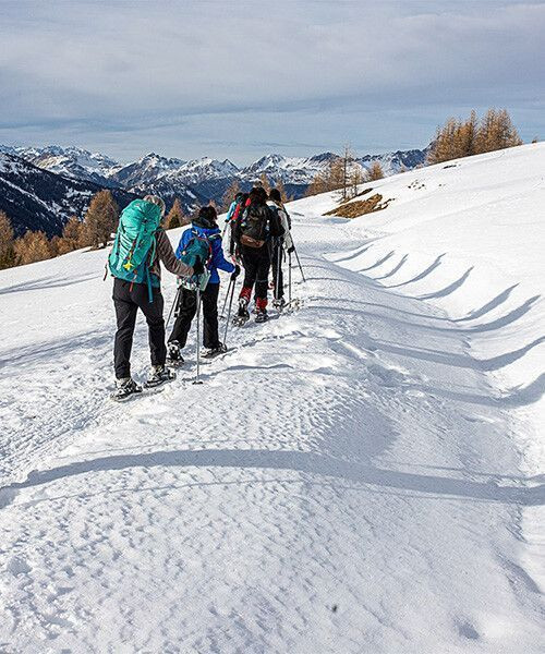 Terrassen von Saint-Véran im Winter - Queyras - Frankreich