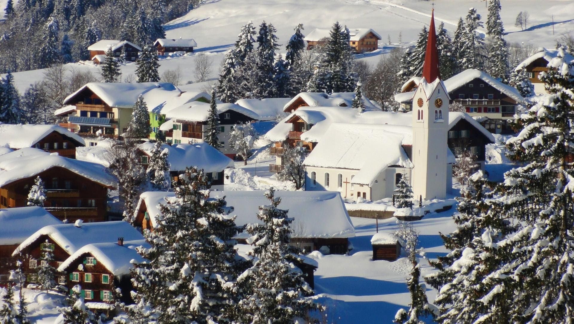 © Gasthof Hirschen Dorf Sibratsgfäll im Winter - Bregenzerwald - Österreich