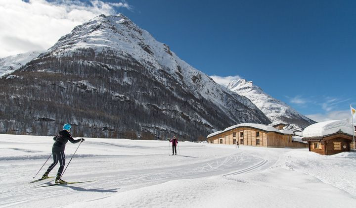 Skating-Langlauf in Bessans - Haute-Maurienne - Savoyen - Frankreich