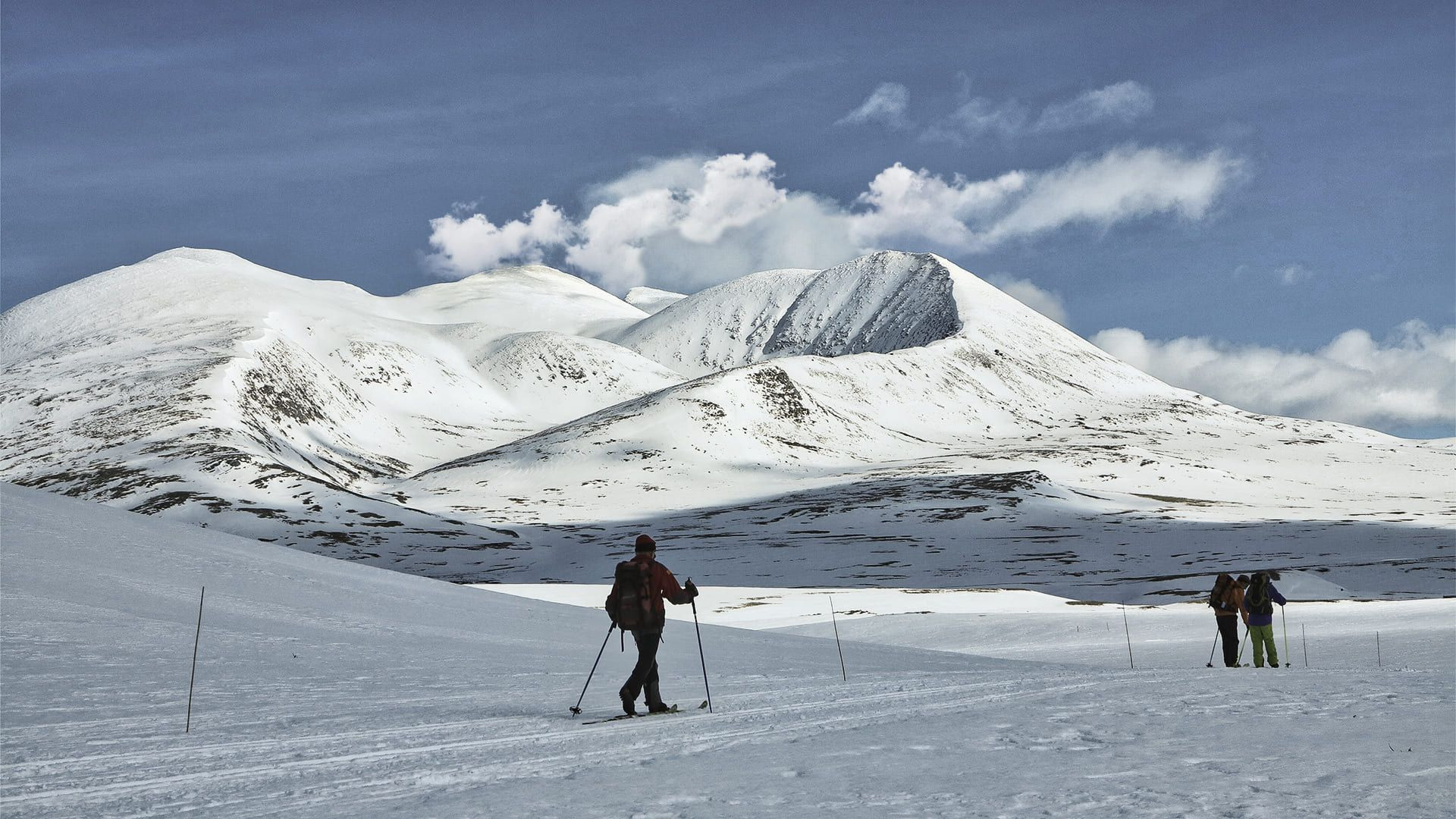 Langläufer auf der Piste in Rondane - Norwegen