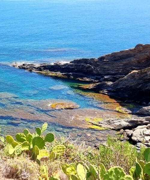 Kleine Felsenbucht zwischen Collioure und Banyuls - Côte Vermeille - Frankreich
