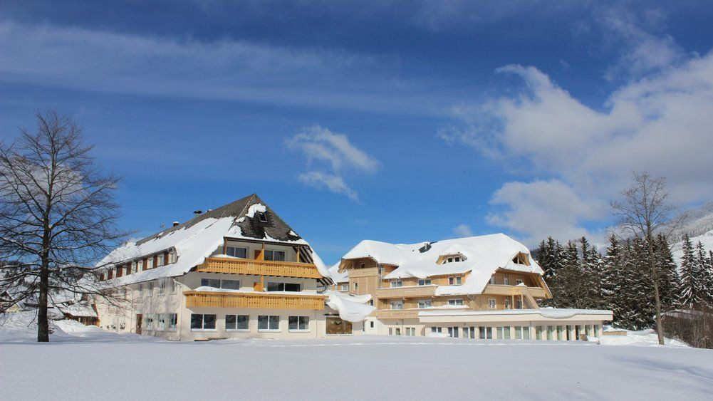 Traditionelles Chalet-Hotel im Schnee - Schwarzwald - Deutschland