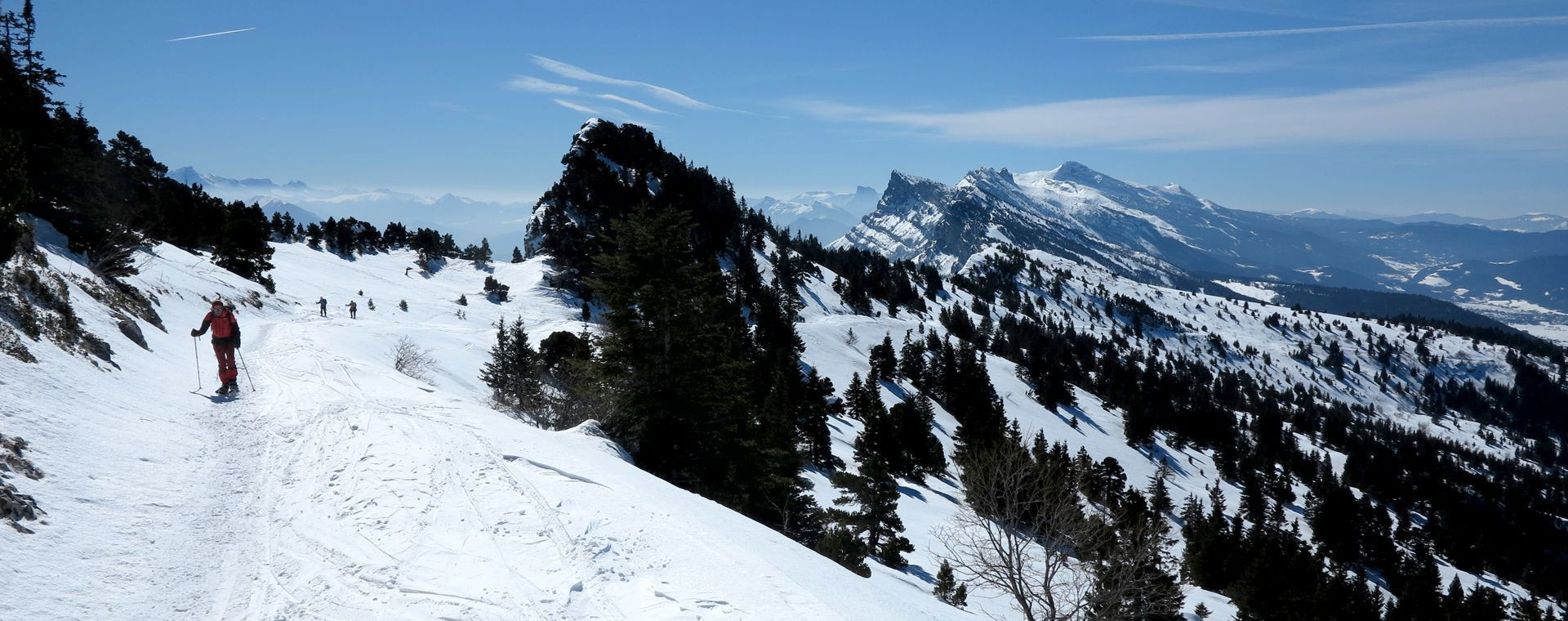 Schneeschuhwanderung in Richtung Moucherotte - Vercors - Frankreich