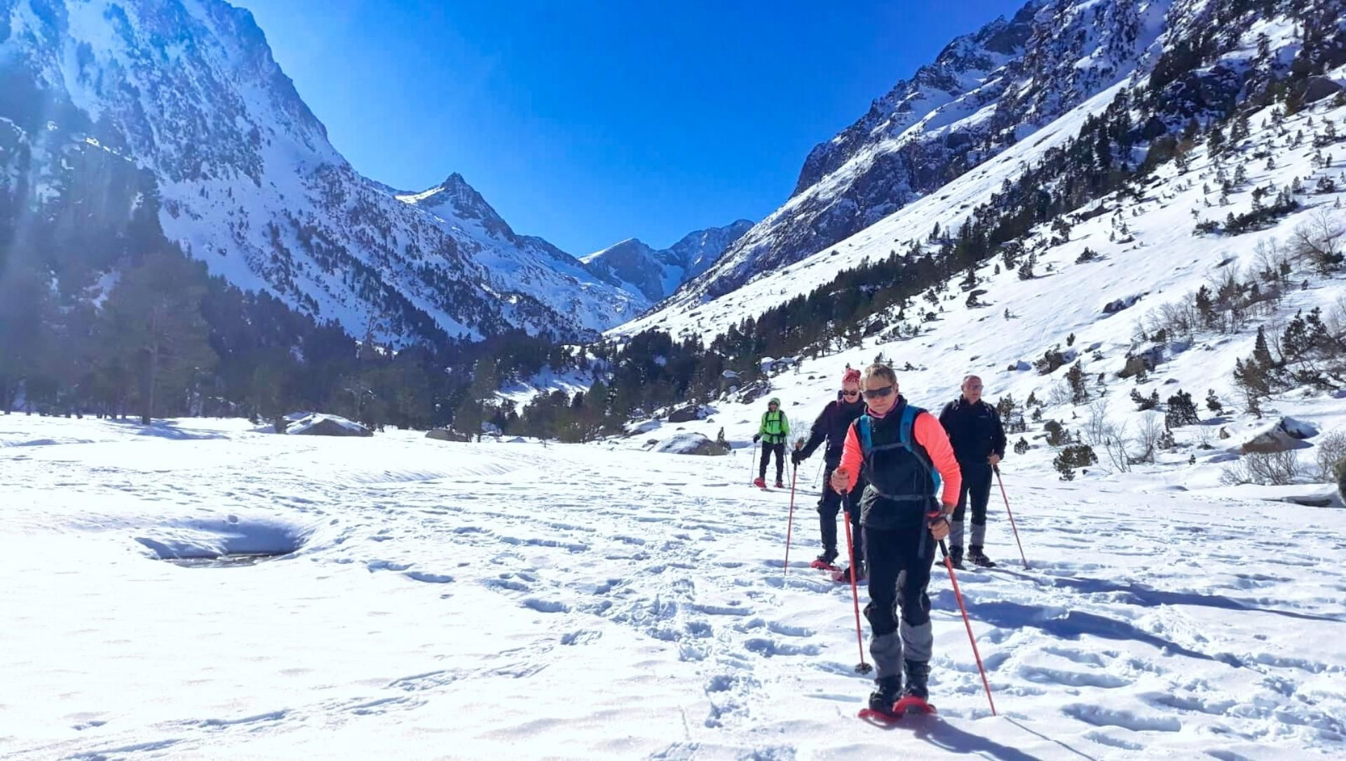 Schneeschuhwandern am Hautacam - Pyrenäen - Frankreich