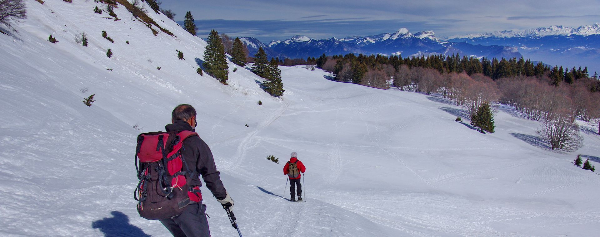 Schneeschuhwanderung bei La Molière - Vercors - Frankreich
