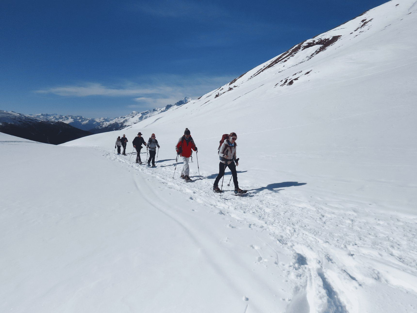 Schneeschuhwanderer - Bessans - Haute-Maurienne - Frankreich