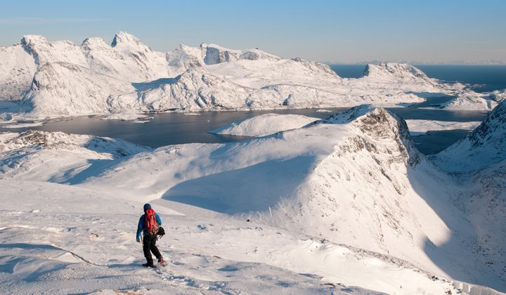 Schneeschuhwanderung auf den Lofoten - Norwegen