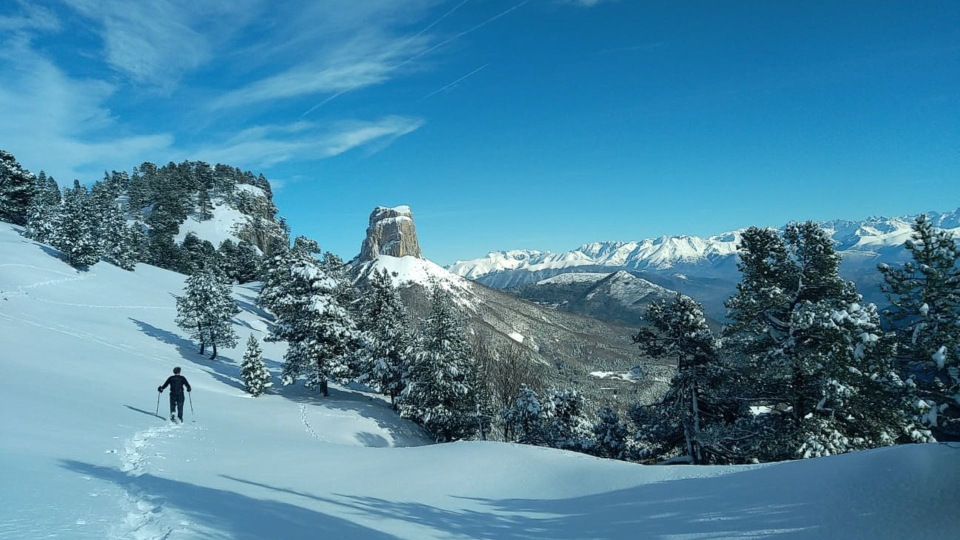 Schneeschuhwandern im Vallée des Loups - Vercors - Frankreich