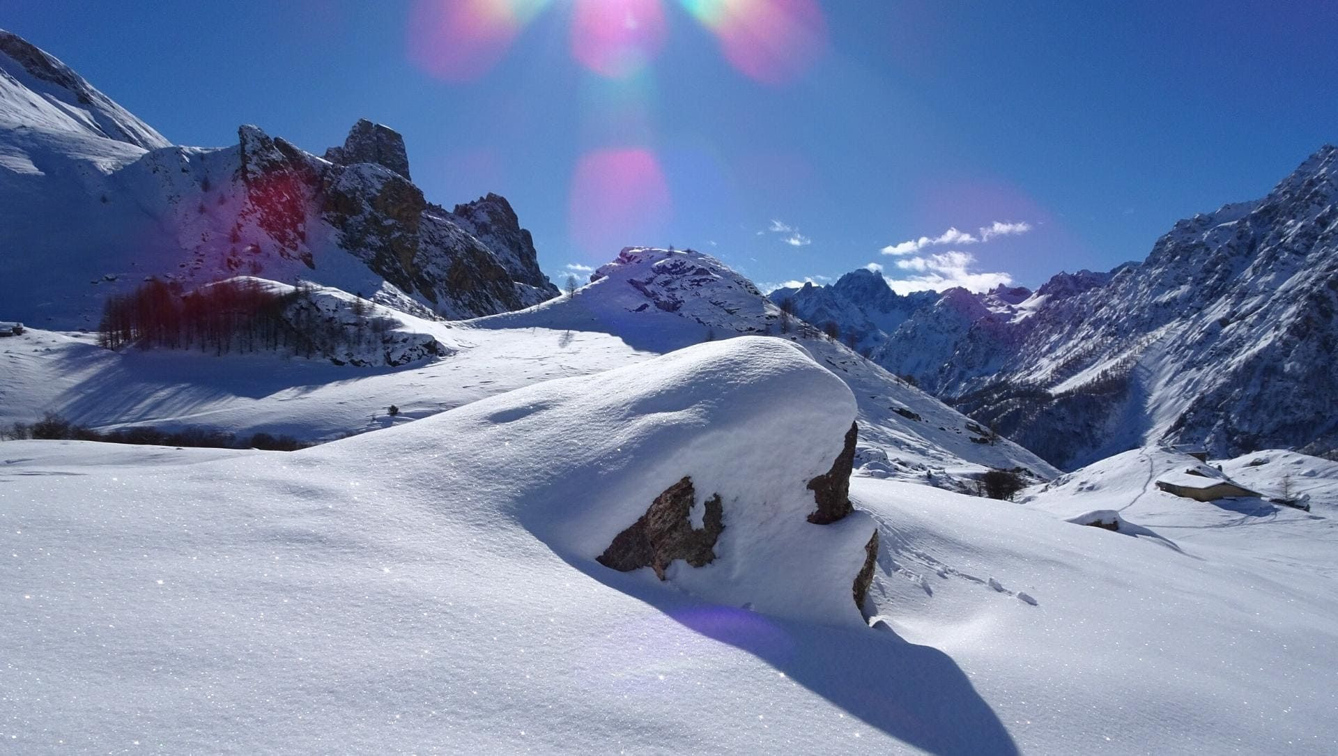© Alain Leclère Schneeschuhwandern - Val Maira - Italien