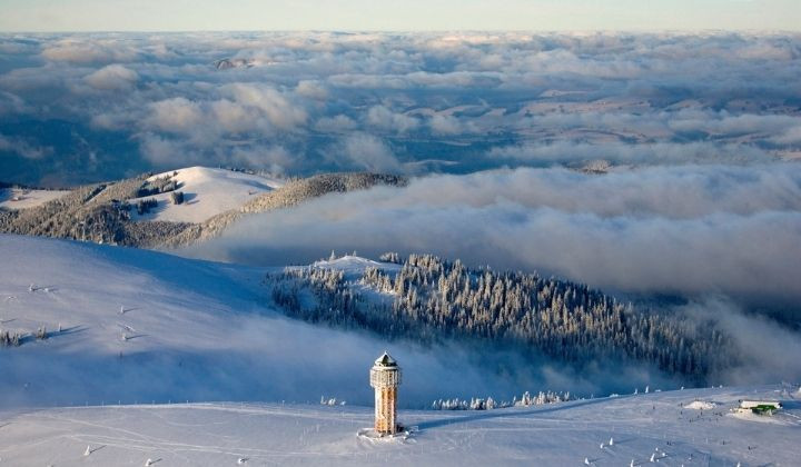 Verschneiter Gipfel des Feldbergs - Schwarzwald - Deutschland