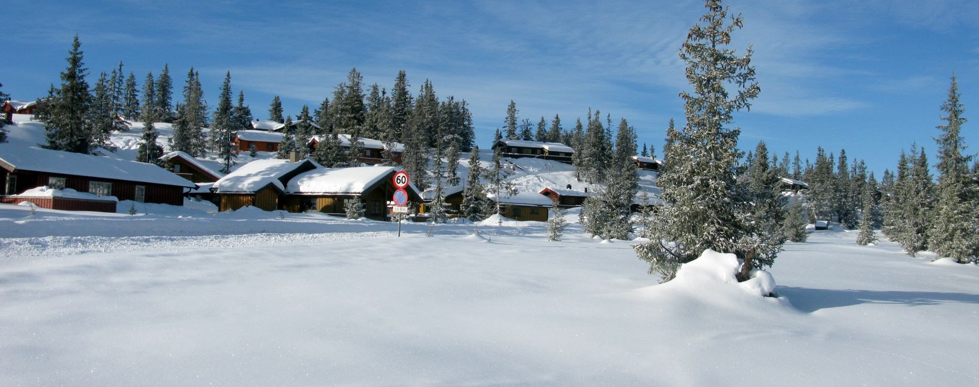 Verschneite Landschaft von Sjusjøen - Norwegen