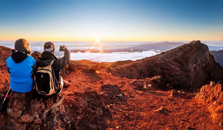 Sonnenaufgang am Piton des Neiges - Réunion