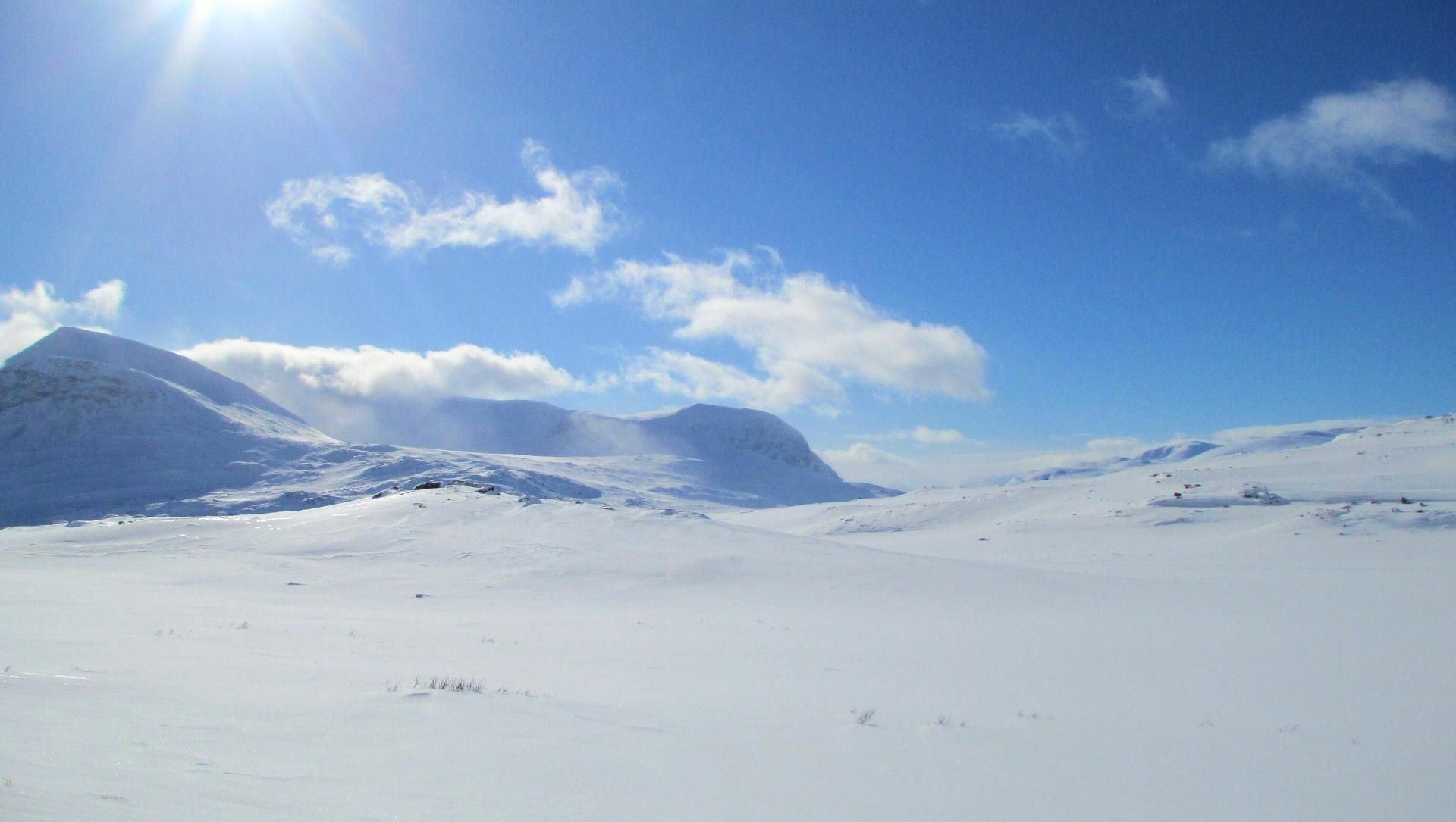 Verschneite Landschaft am Kungsleden - Schweden