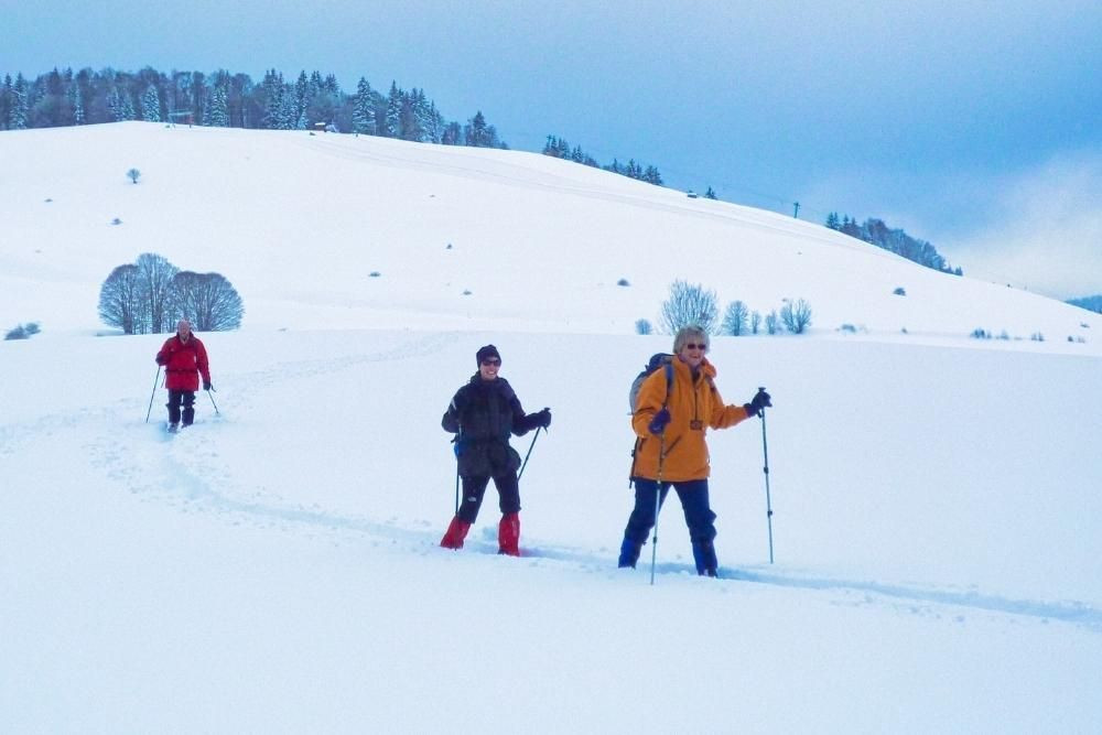© Raymond Chabanier Schneeschuhspur Richtung Bernau im Schwarzwald © Raymond Chabanier