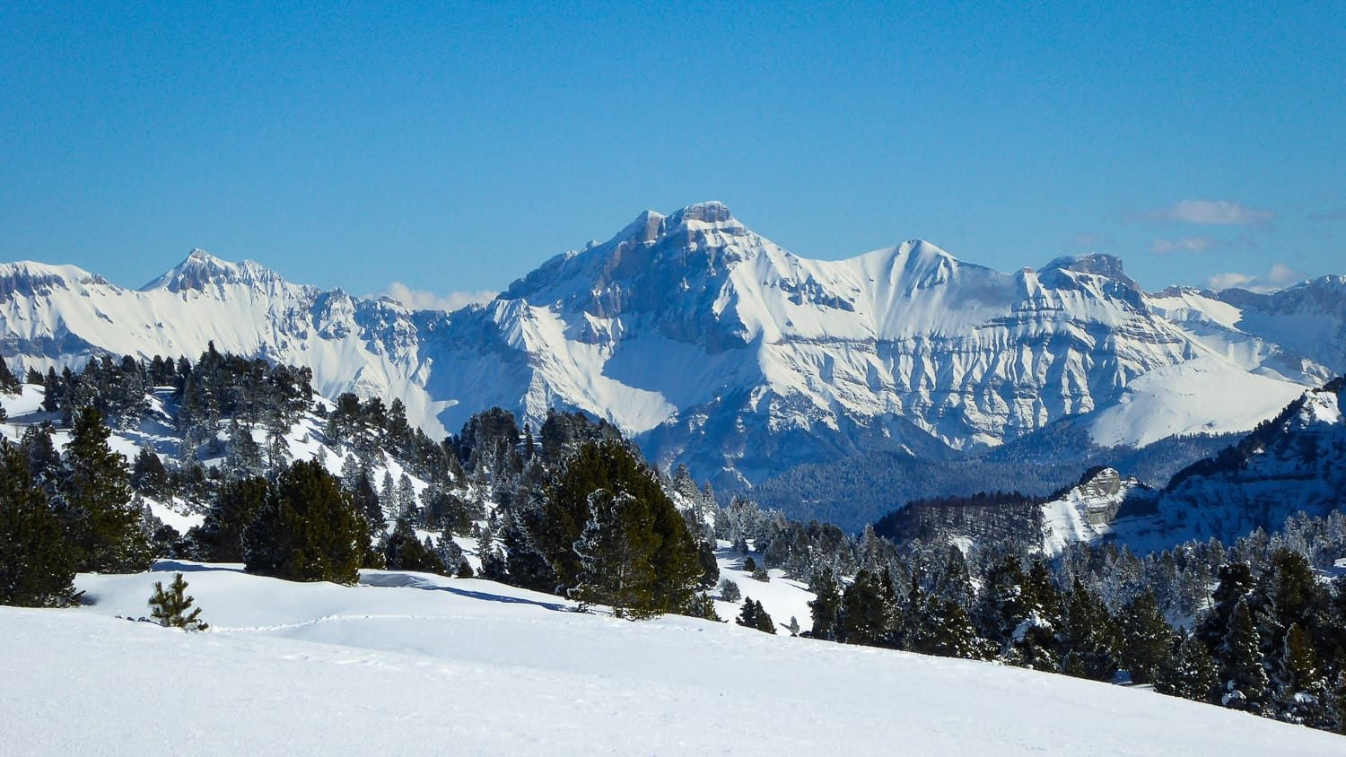 Verschneites Vercors-Massiv im Winter - Vercors - Frankreich
