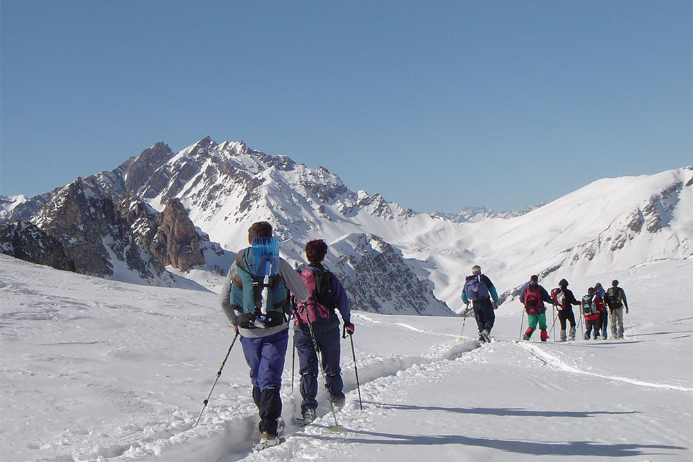 Skitour zu den verschneiten Gipfeln - Ubaye - Alpen