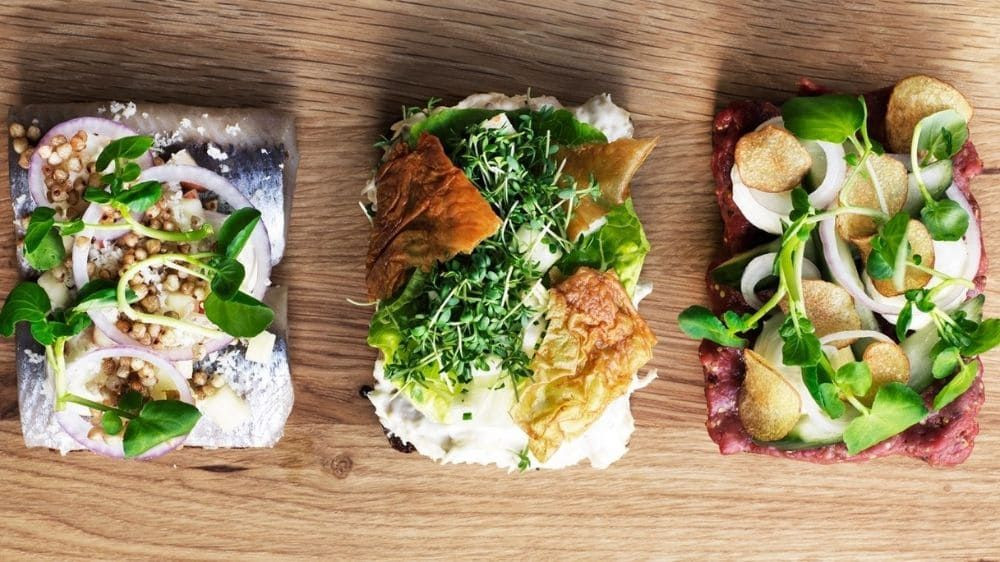 Dänisches Smørrebrød, Spezialität aus Kopenhagen - Dänemark