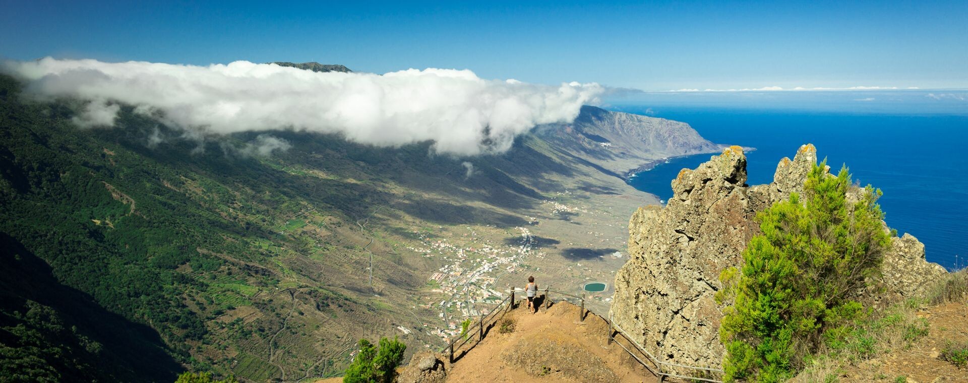 Blick vom Aussichtspunkt Jinama über das El-Golfo-Tal - El Hierro - Spanien