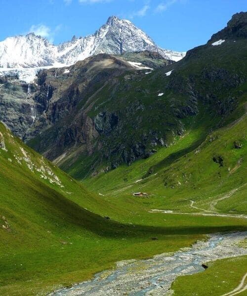 Blick auf den Großglockner von Kals aus