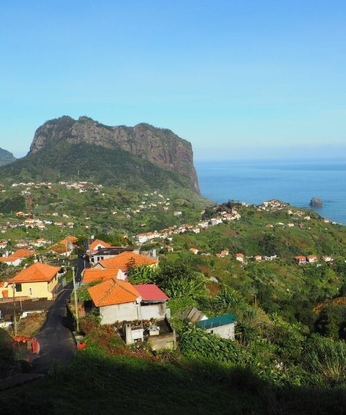Blick auf Porto da Cruz - Wanderung auf Madeira