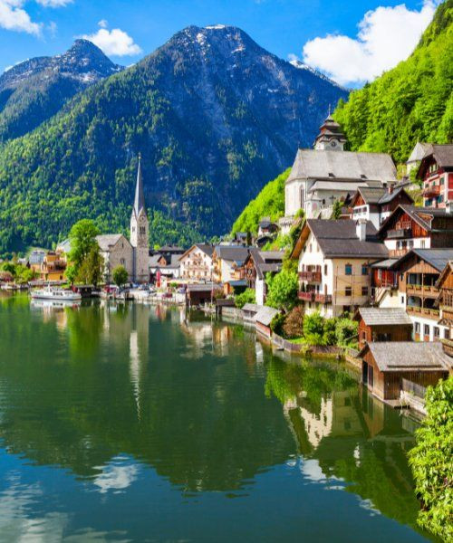 Dorf Hallstatt - Österreich
