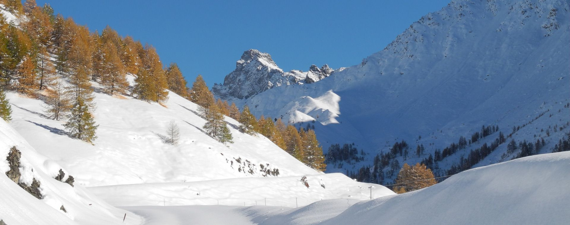 Winterlandschaft im oberen Ubaye-Tal - Südalpen - Frankreich